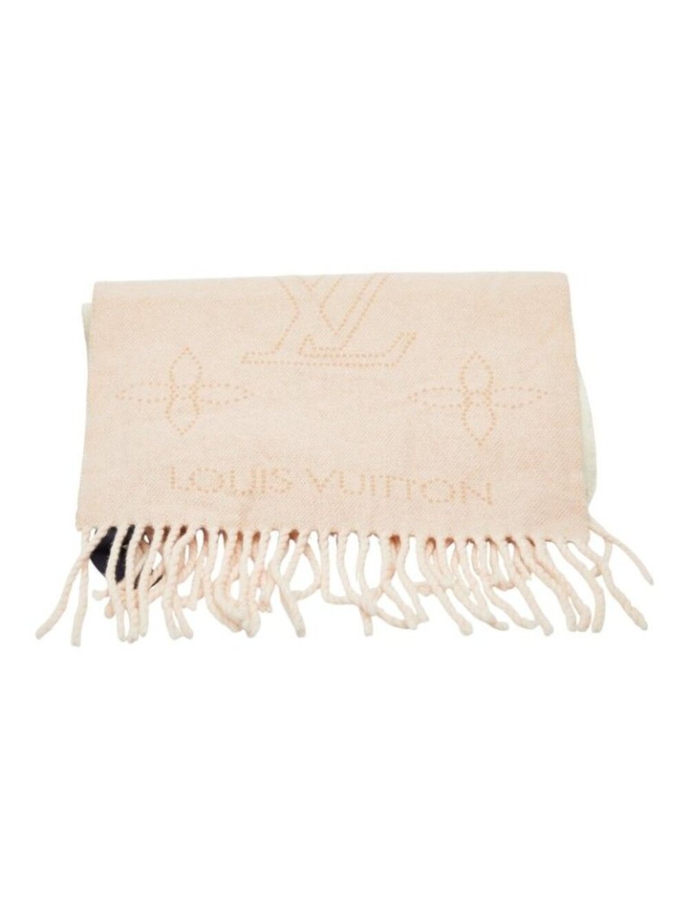Louis Vuitton Echarpe Flight Mode Mahina Pink White Cashmere Wool - Picture 3 of 6